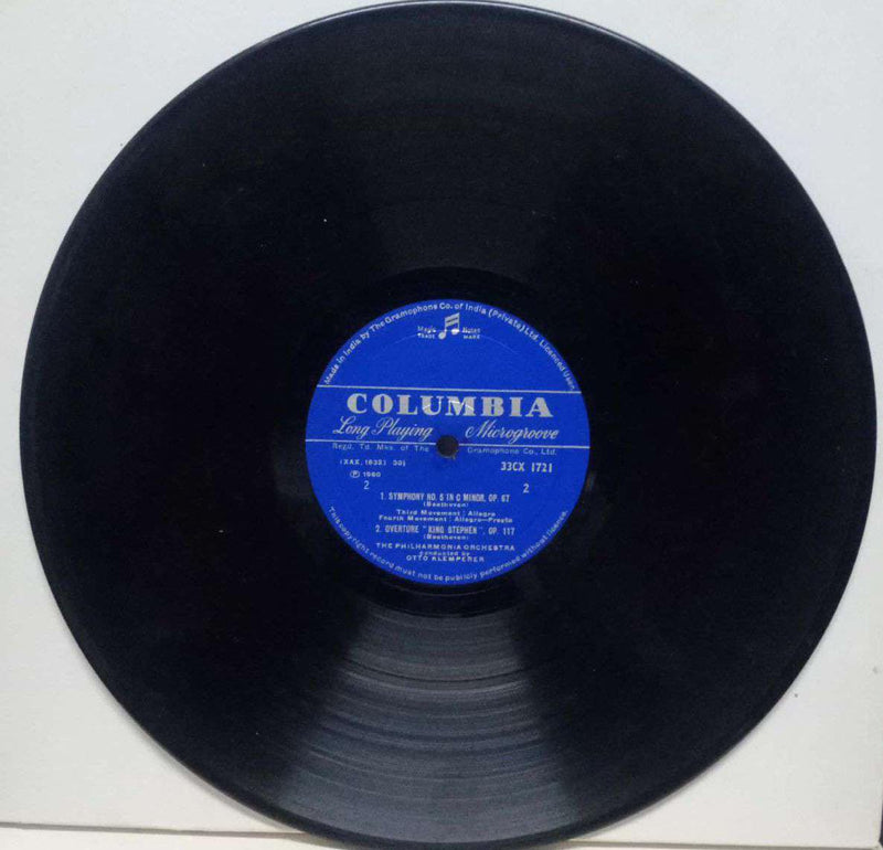 Symphony No 5 In C Minor Op 67 And Overture King Stephen Op 117 — LP vinyl record cover