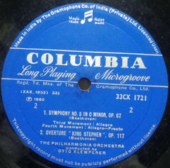 SYMPHONY NO 5 IN C MINOR OP 67 AND OVERTURE KING STEPHEN OP 117 - ENGLISH VINYL LP