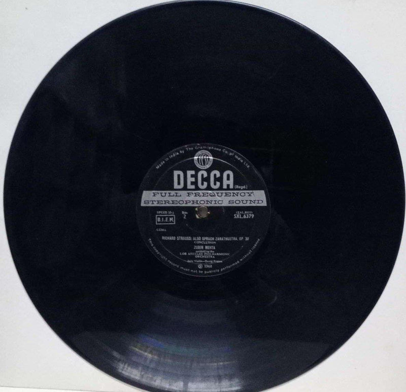 Richard Strauss Also Sprach Zarathustra Op 30 Part One — LP vinyl record cover
