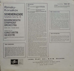 SCHEHERAZADE SILVESTRI BOURNEMOUTH SYMPHONY ORCHESTRA-English vinyl LP