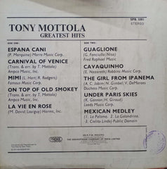 TONY MOTTOLA GREATEST HITS-English vinyl LP