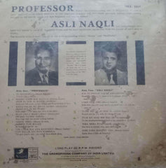TOP HIT SOUNDTRACK RECORD PROFESSOR ASLI NAQLI - Hindustani Film Vinyl LP