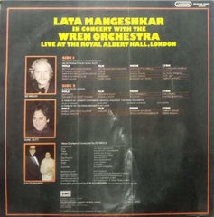 LATA MANGESHKAR IN CONCERT WITH THE WREN ORCHESTRA LIVE AT THE ROYAL ALBERT HALL ,LONDON - Hindi Vinyl LP