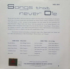SONGS THAT NEVER DIE - Hindustani Vinyl LP