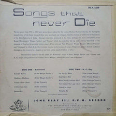 SONGS THAT NEVER DIE - Hindustani Vinyl LP