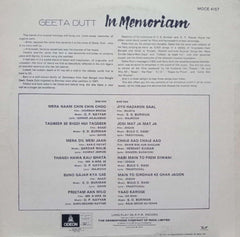 GEETA DUTT IN MEMORIAM - Hindi Vinyl LP