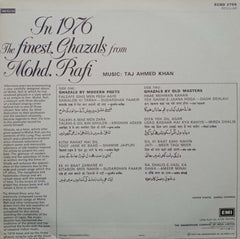 THE FINEST GHAZALS FROM MOHD.RAFI - URDU VINYL lp