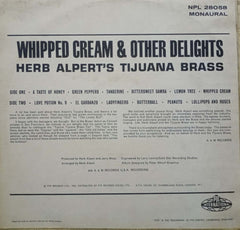 WHIPPED CREAM AND OTHER DELIGHTS - ENGLISH VINYL LP