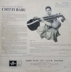 THE SOUND OF VEENA CHITTI BABU - INSTRUMENTAL VINYL LP