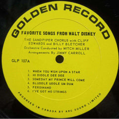 FAVORITE SONGS FROM WALT DISNEY - ENGLISH VINYL LP