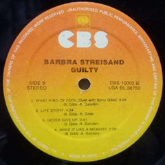 BARBRA STREISAND GUILTY - ENGLISH VINYL LP