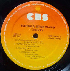 BARBRA STREISAND GUILTY - ENGLISH VINYL LP