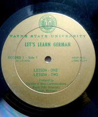 LET'S LEARN GERMAN LESSON ONE - FOUR - ENGLISH VINYL LP