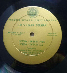 LET'S LEARN GERMAN LESSON TWENTY FIVE TO TWENTY EIGHT - ENGLISH VINYL LP