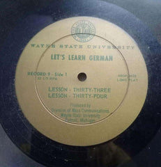 LET'S LEARN GERMAN LESSON THIRTY THREE TO THIRTY SIX - ENGLISH VINYL LP