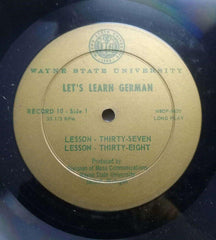 LET'S LEARN GERMAN LESSON THIRTY SEVEN TO FOURTY  - ENGLISH VINYL LP