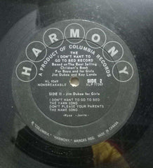 THE I DON'T WANT TO GO TO BED RECORD - ENGLISH VINYL LP