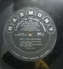 THE I DON'T WANT TO GO TO BED RECORD - ENGLISH VINYL LP