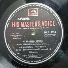 BASIC CLASSICAL VOCAL - TAMIL VINYL LP