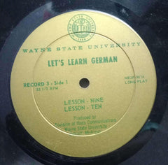 LET'S LEARN GERMAM LESSON NINE TO TWELVE - ENGLISH VINYL LP