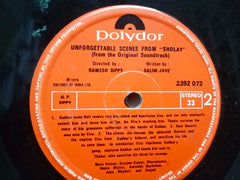 UNFORGETTABLE SCENES FROM SHOLAY - VINYL LP - NO SLEEVE