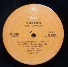 BOSTON DON'T LOOK BACK - ENGLISH VINYL LP - NO SLEEVE