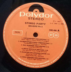 STEREO PARTY RECORD NO TWO - ENGLISH VINYL LP - NO SLEEVELESS