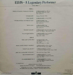 ELVIS- A LEGENDARY PERFORMER VOL FOUR - ENGLISH VINYL LP