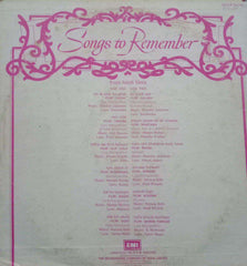 SONGS TO REMEMBER - HINDI VINYL LP