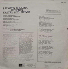 PARWEEN SULTANA CLASSICAL VOCAL - VINYL LP