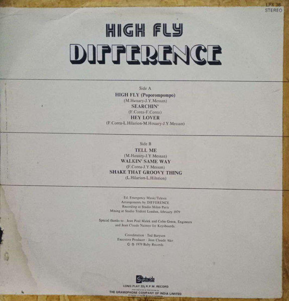 HIGH FLY DIFFERENCE - ENGLISH VINYL LP – BollywoodVinyl