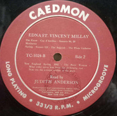 EDNA ST. VINCENT MILLAY - ENGLISH VINYL LP