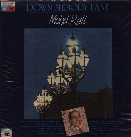 Mohd Rafi - Down Memory Lane Indian Vinyl LP
