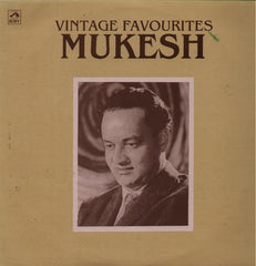 Mukesh - Vintage Favourites Bollywood Vinyl LP