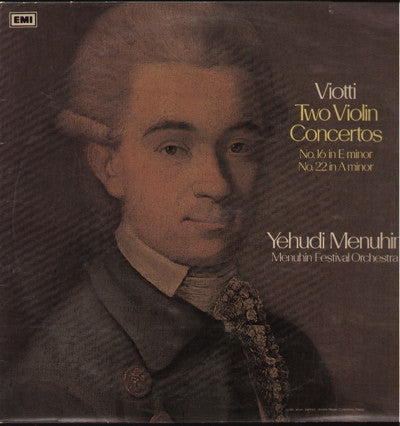 Yehudi Menuhin - Viotti - Two Violin Concertos - Indian Vinyl LP