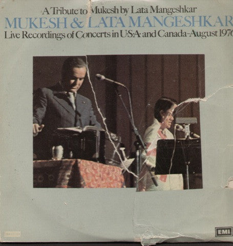 Mukesh and Latha - a tribute to Mukesh by Lata Mangeshkar, Bollywood Vinyl LP