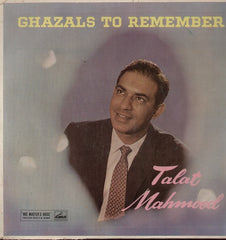 Ghazals to remember - Talat Mahmood Indian Vinyl LP