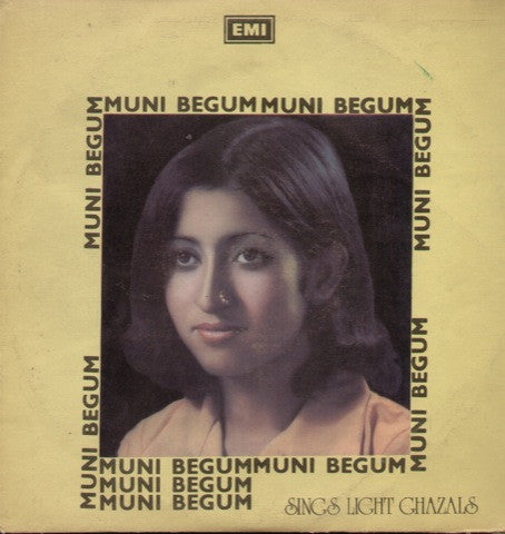 MUNI BEGUM- light ghazals Bollywood Vinyl LP