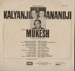 Kalyanji Anandji Present Mukesh Indian Vinyl LP