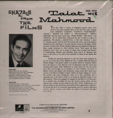 Talat Mahmood - Ghazals Indian Vinyl LP