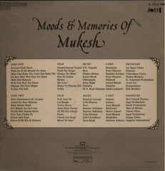 Mukesh - Mood & Memories Bollywood Vinyl LP