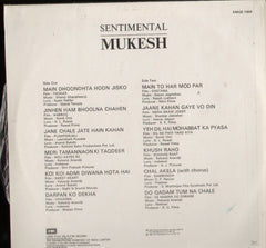 MUKESH - SENTIMENTAL MUKESH Bollywood Vinyl LP