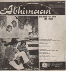 Abhimaan - Mint - 1970s Hit Film LP