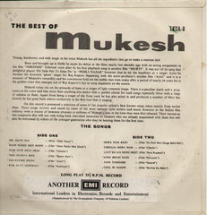 Mukesh - The best of Mukesh Bollywood Vinyl LP