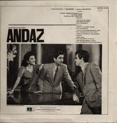Andaz - Dilip / Raj Kapoor Blockbuster film Indian Vinyl LP