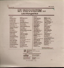 Lata Mangeshkar - My Favourites Volume 2 - Indian Vinyl LP