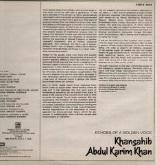 Khansahib Abdul Karim Khan Brand new Bollywood Vinyl LP 