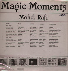 Mohd Rafi - Magic Moments Indian Vinyl LP