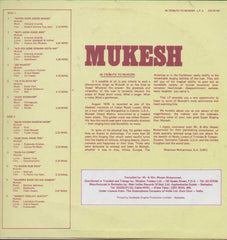 In Tribute to Mukesh LP Bollywood Vinyl LP