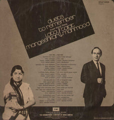 Lata Mangeshkar And Talat Mahmood Hindi Indian Vinyl LP
